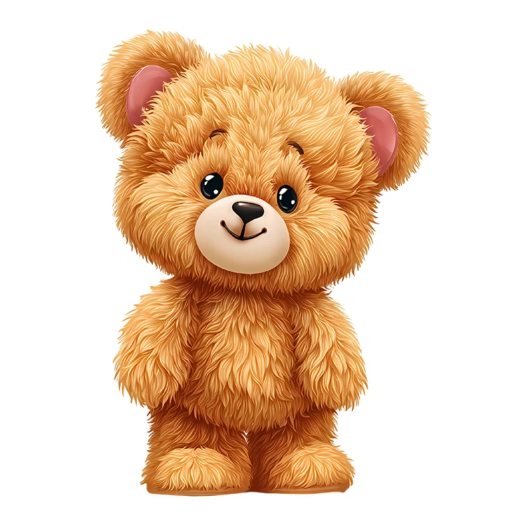 استیکر پارچه و لباس پاد آفرین مدل کارتونی طرح خرس تدی کد S5716