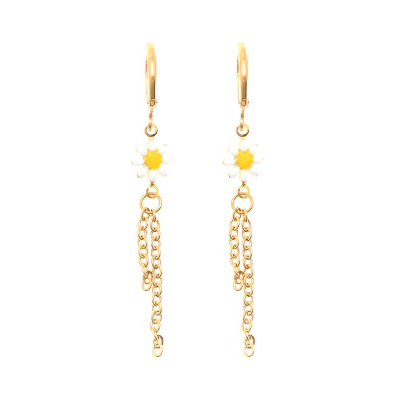 گوشواره زنانه دلنار گالری مدل بابونه گوشواره زنانه دلنار گالری مدل بابونه