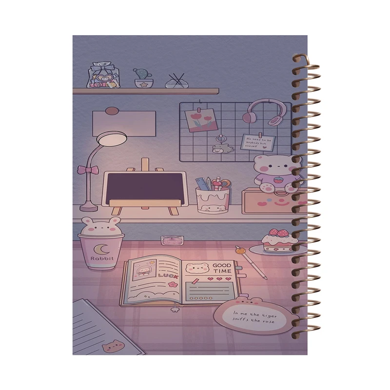 دفتر مشق 100 برگ طرح دخترانه مدل فانتزی کد H520