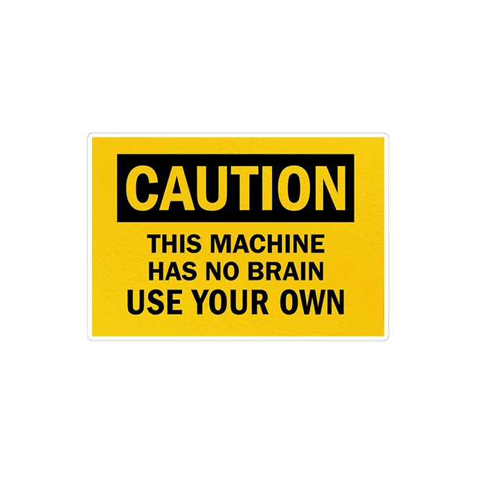 استیکر لپ تاپ ماسا دیزاین طرح CAUTION مدل STKA00430