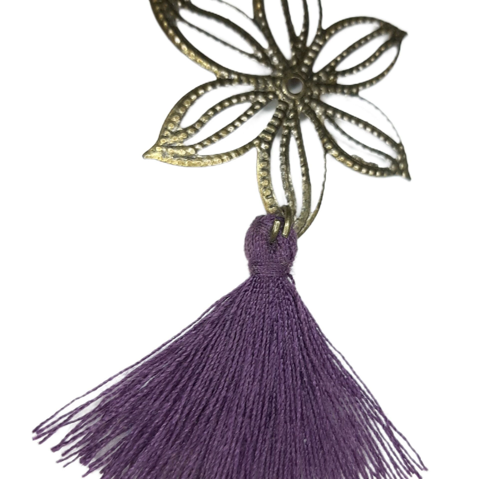 گوشواره دستساز زنانه مدل آویز طرح گل s00152