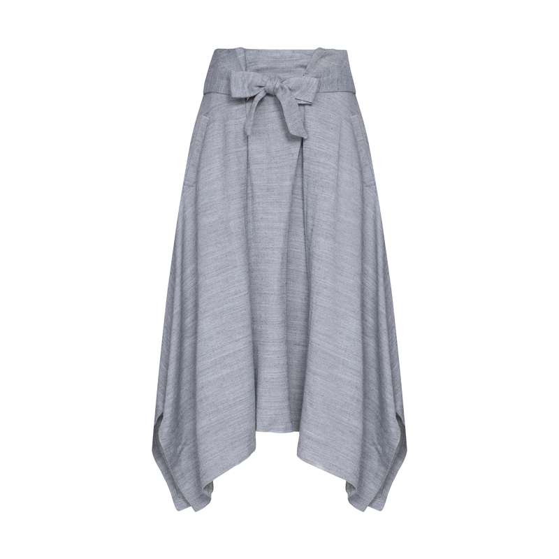 دامن زنانه هفت مدل 75795 رنگ طوسی روشن