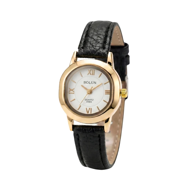 ساعت مچی عقربه‌ای کوارتز زنانه مدل اسپرت لوکس بند چرم کد BL006