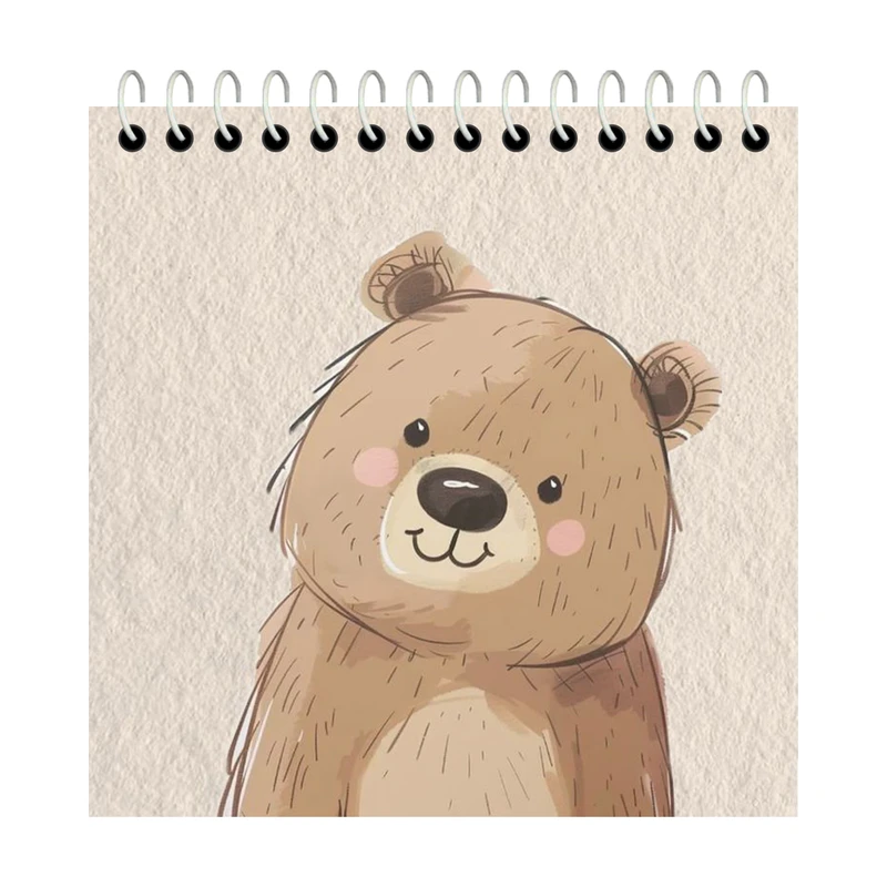 دفترچه یادداشت 50 برگ آلبالو مدل خرس فانتزی کد 4077