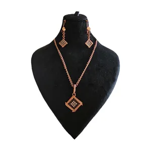 نیم ست زیورآلات دست ساز زنانه مدل مسی کد S181