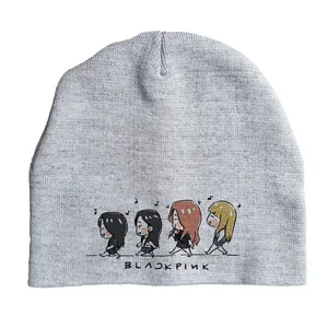 کلاه بافتنی مدل black pink 015