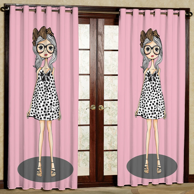 پرده مدل دختر مخمل پانچی کد1830 سایز140x200سانتی متر