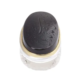 انگشتر نقره مردانه بازرگانی میلادی مدل سنگ جزع یمانی رکاب گنبدی کد AM_2549