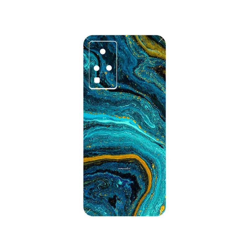 برچسب پوششی ماهوت مدل Turquoise marblewith golden streaks مناسب برای گوشی موبایل اینفینیکس Zero X