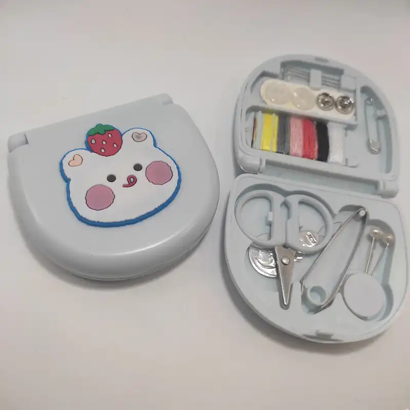 جعبه ابزار خیاطی مدل مسافرتی طرح خرس مجموعه 20 عددی