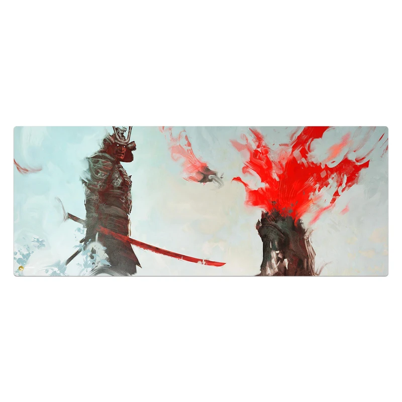 ماوس پد هومرو مدل HX130 طرح Samurai Warrior سایز 40x100 سانتی‌متر