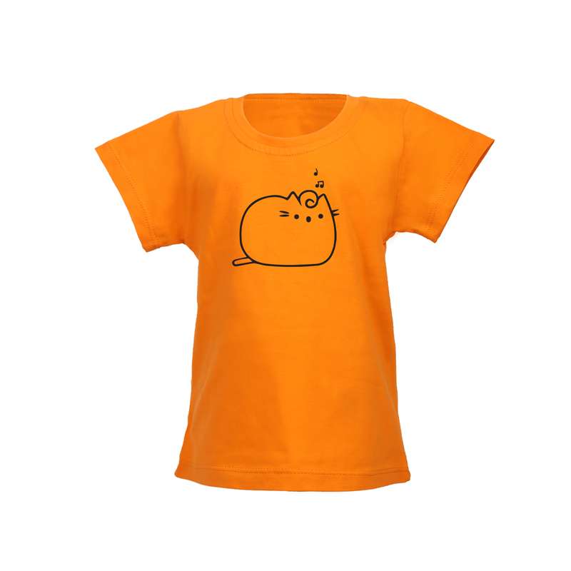 تی شرت آستین کوتاه دخترانه مدل گربه cat-or-1