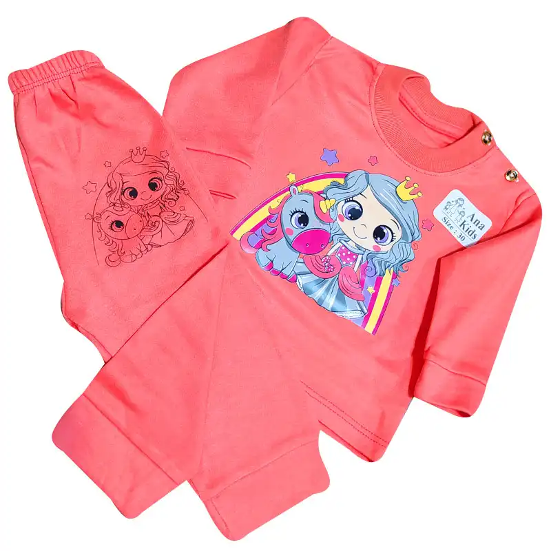 ست تی شرت و شلوار نوزادی مدل یونیکورن