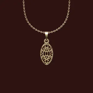 گردنبند طلا 18 عیار زنانه مدوپد مدل هندسی کد W2-1-1278