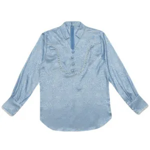 بلوز آستین بلند یقه هفت زنانه مدل B-480