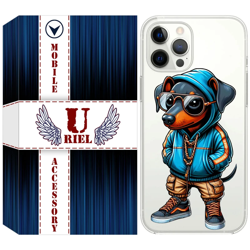 کاور ژله ای یوریل قاب مدل Clear کد 49 طرح سگ مناسب برای گوشی موبایل اپل iPhone 12 Pro