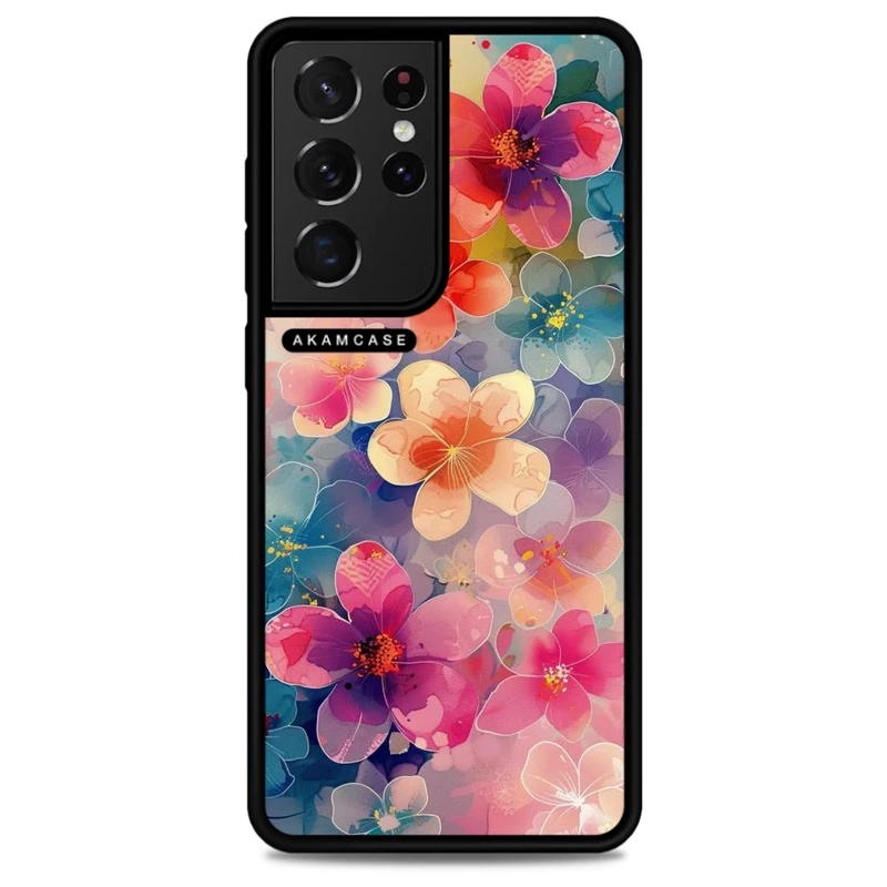 کاور آکام مدل AMC-WSGS21U-FLOWERS-42 مناسب برای گوشی موبایل سامسونگ Galaxy S21 Ultra