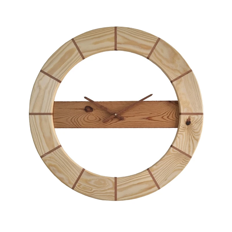 ساعت دیواری کوارتز مدل چوبی کد H5001002