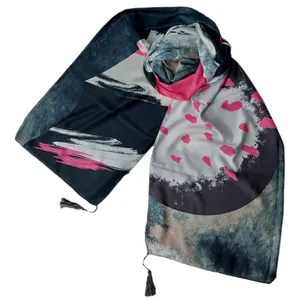 شال زنانه مدل نخی طرح آبرنگی