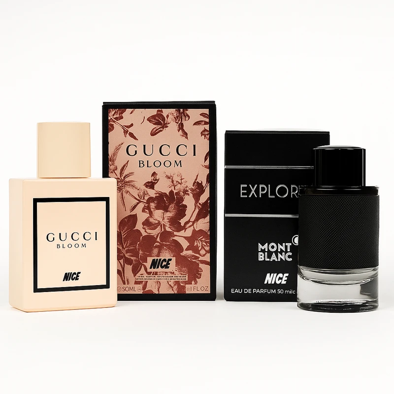 عطر جیبی نایس مدل منت بلانک و گوچی بلوم با رایحه گرم حجم 32 میلی‌لیتر م بسته دو عددی