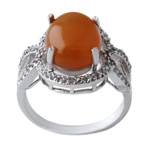 انگشتر نقره زنانه مدل سنگ عقیق یمانی کد AWR_787