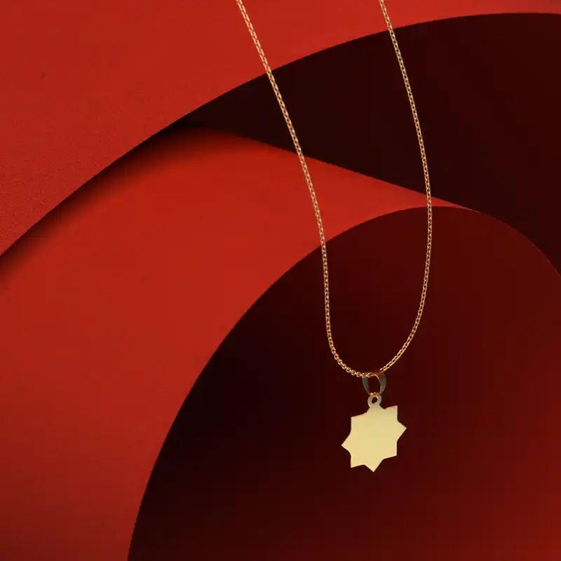 گردنبند طلا 18 عیار زنانه مدوپد مدل اسلیمی کد A3-1-1020