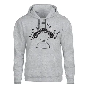 هودی مردانه مدل موزیگ کد J223 رنگ طوسی