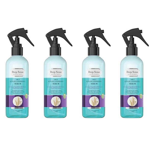 سرم دوفاز مو دیپ سنس مدل جوانه گندم حجم 250 میلی لیتر مجموعه 4 عددی