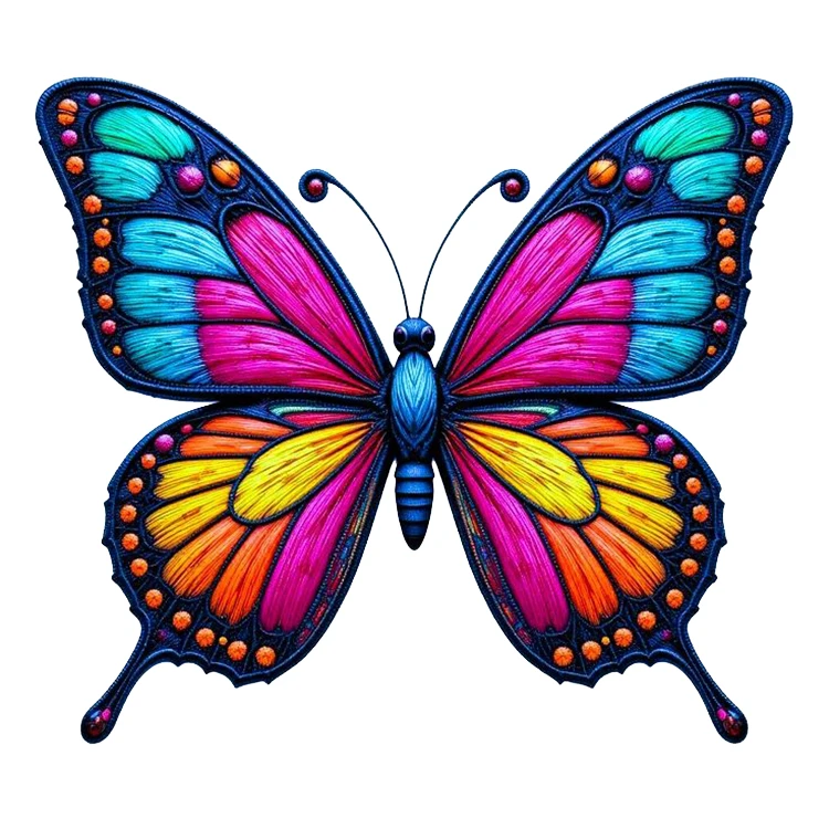 استیکر پارچه و لباس پاد آفرین مدل پروانه کد 3695