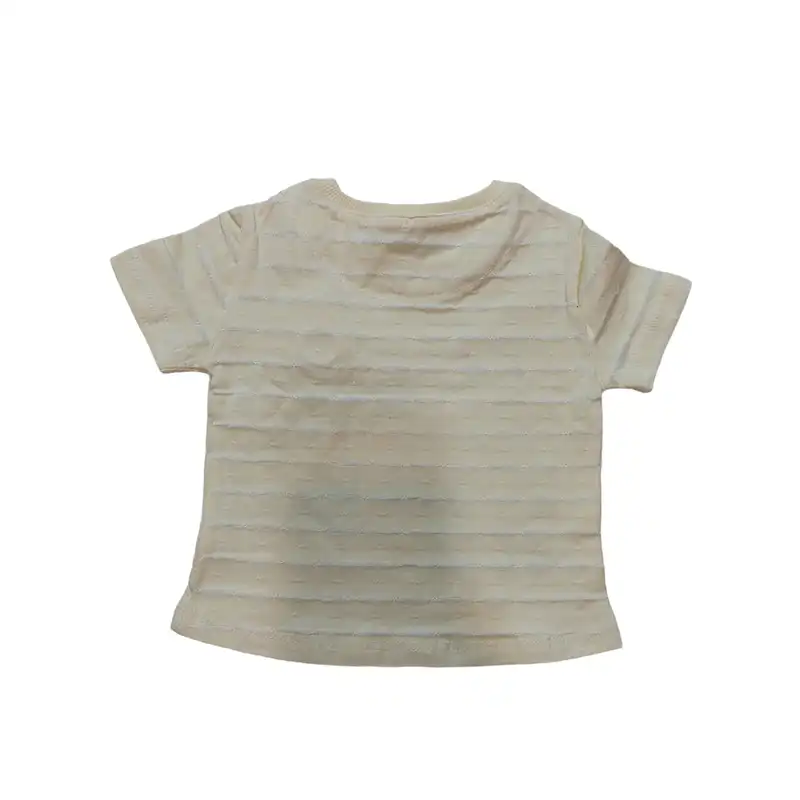 تی شرت آستین کوتاه نوزادی مدل ASH681 دخترانه رنگ لیمویی