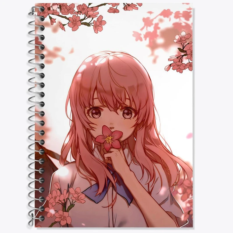 دفتر زبان 50 برگ خندالو مدل دو خط طرح شوکو نیشیمیا انیمه سایلنت ویس A Silent Voice کد 15803