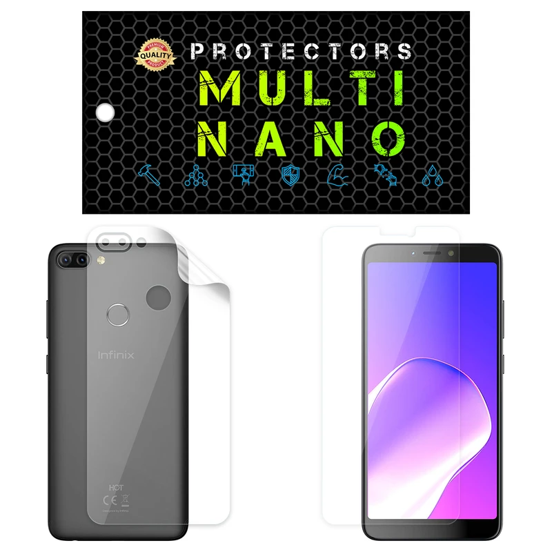 محافظ صفحه نمایش مولتی نانو مدل X-SFT مناسب برای گوشی موبایل اینفینیکس Hot 6 Pro به همراه محافظ پشت