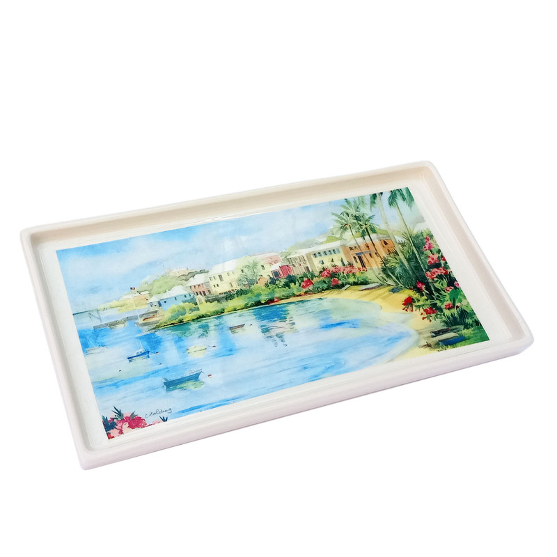 سینی سرامیکی طرح دریاچه شگفت انگیز کد 4