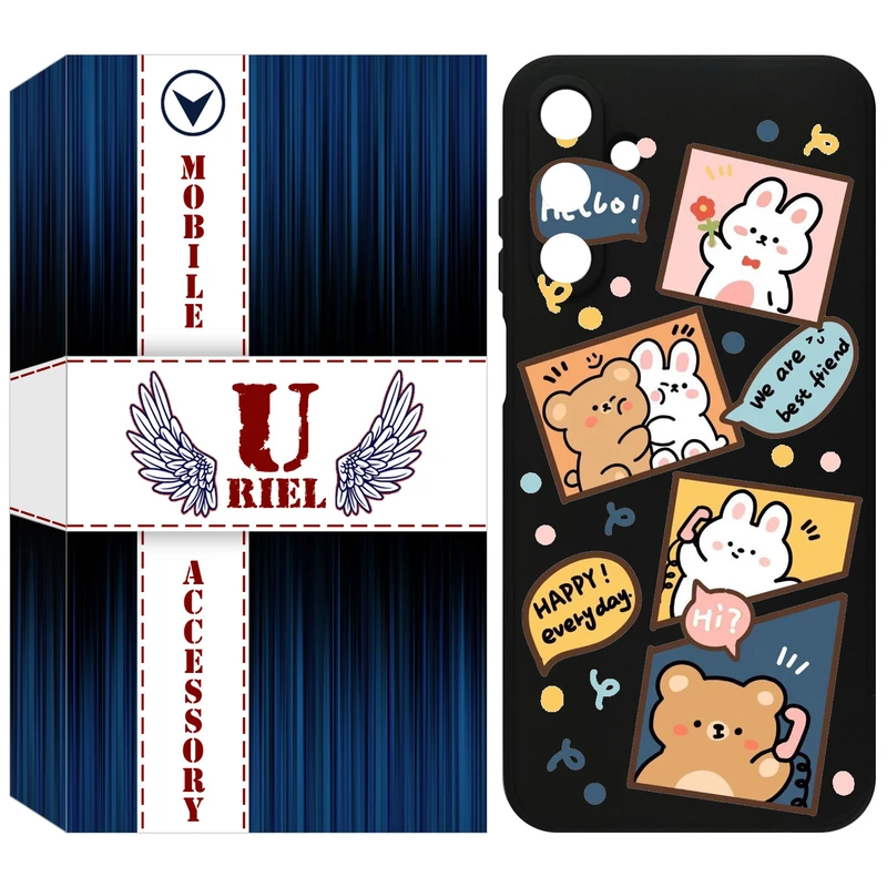 کاور یوریل مدل KSH کد 19 طرح خرگوش و خرس مناسب برای گوشی موبایل سامسونگ Galaxy A15