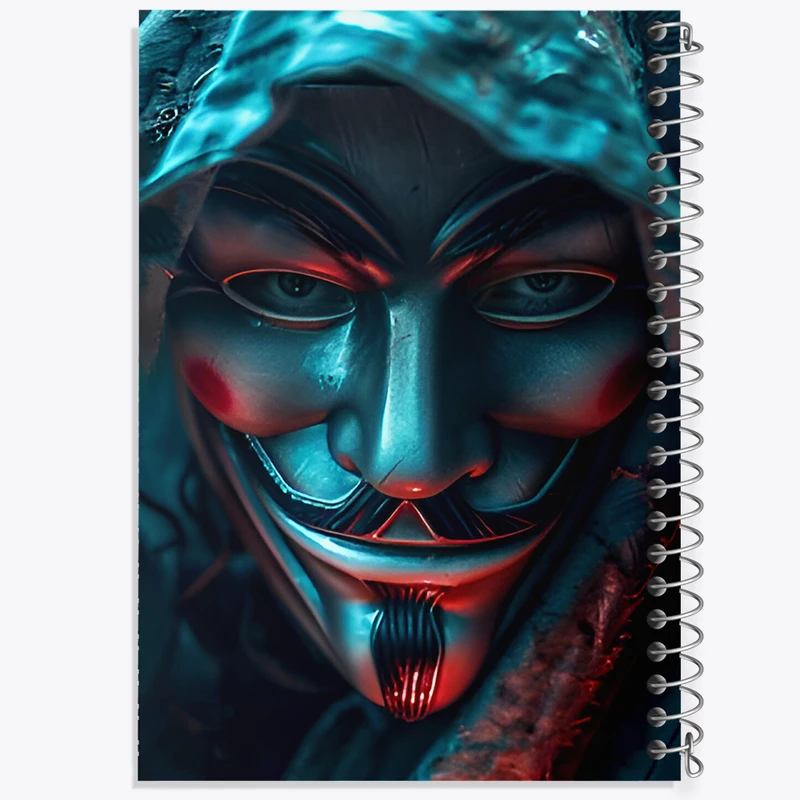 دفتر ژورنال نویسی 50 برگ خندالو مدل نقطه ای طرح هکر کد F8150