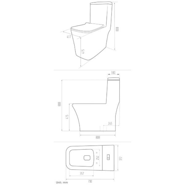توالت فرنگی مروارید مدل آلفا 70 B