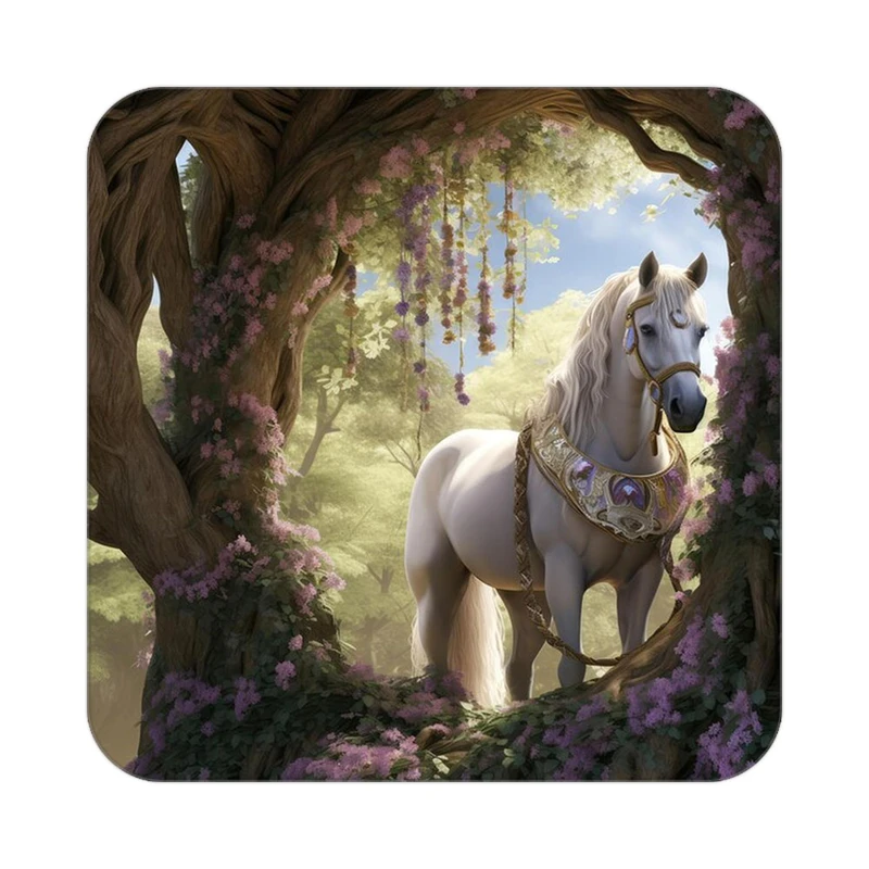 زیر لیوانی کاکتی طرح اسب تک شاخ و یونیکورن مدل mp31433