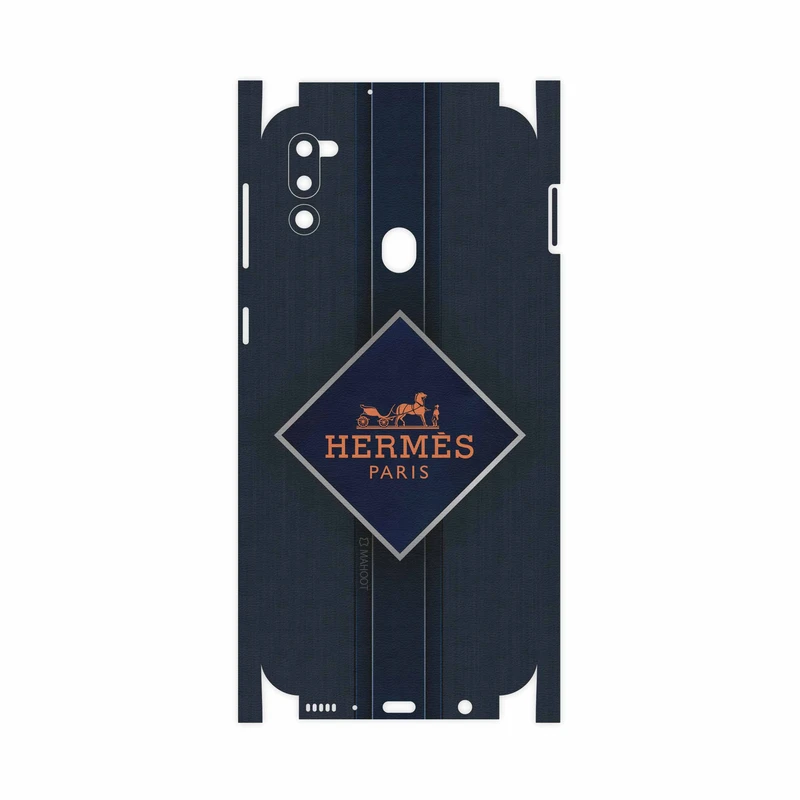 برچسب پوششی ماهوت مدل Hermes-Logo-FullSkin مناسب برای گوشی موبایل سامسونگ Galaxy M21 (2021) Edition
