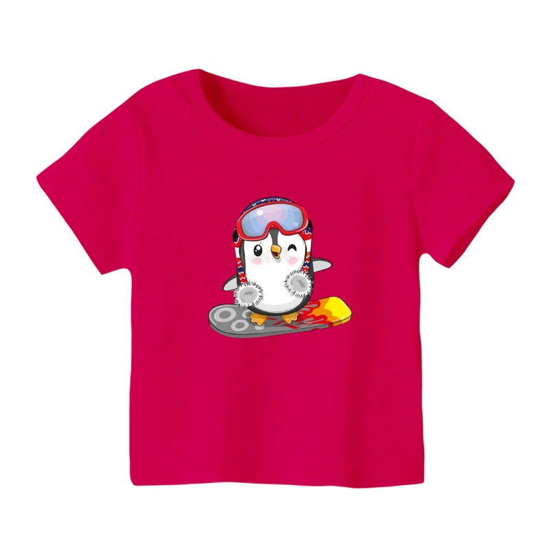 تی شرت آستین کوتاه بچگانه مدل پنگوئن کد ۱۰