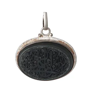 آویز گردنبند نقره زنانه مدل سنگ حدید کد PK_213