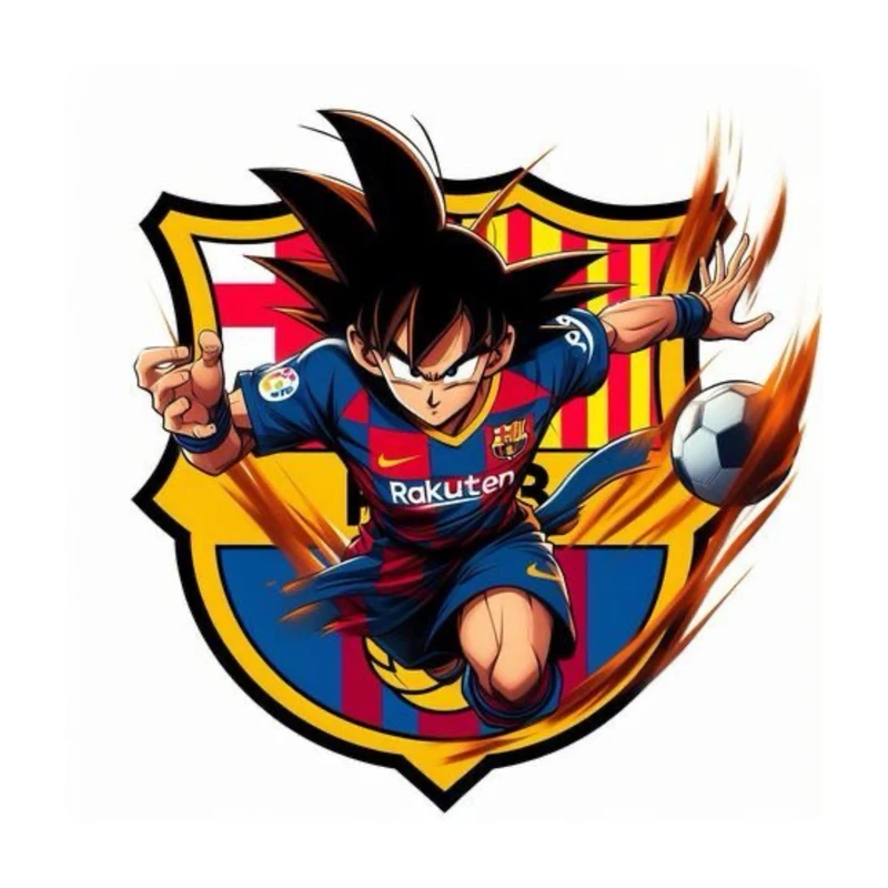 استیکر پارچه و لباس پاد آفرین مدل برچسب DTF مدل بارسلونا کد 211 بسته 6 عددی