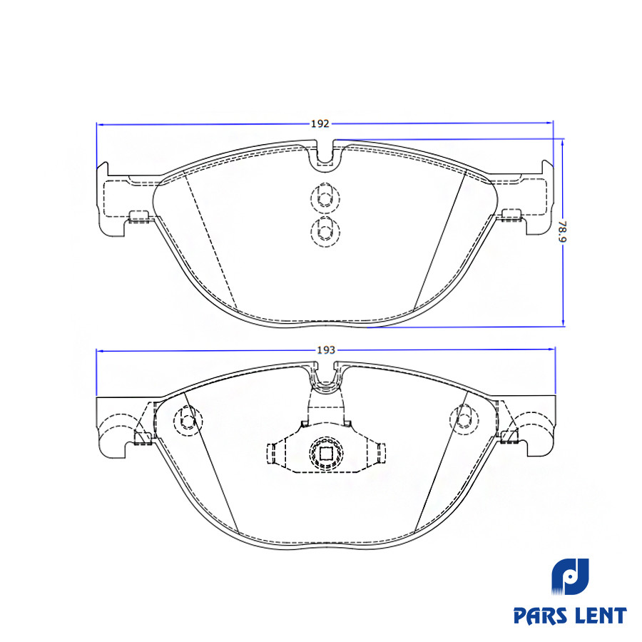 لنت ترمز جلو لنت پارس مدل 25045 مناسب برای بی ام دبلیو 640i