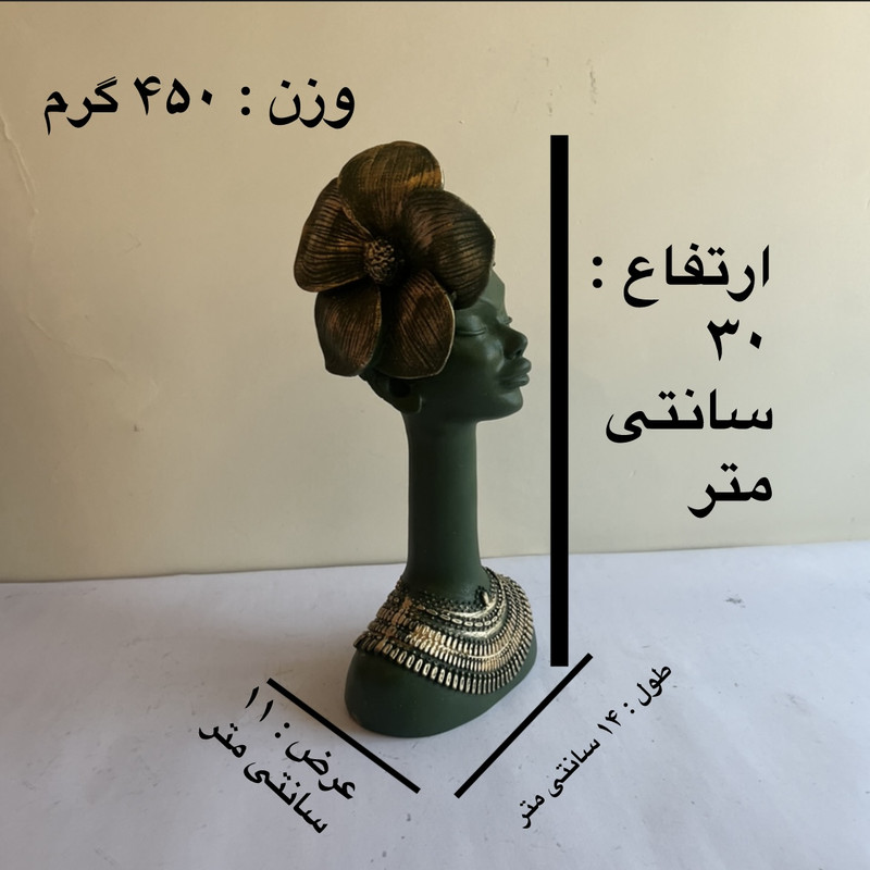 مجسمه مدل دختر گل به سر کد ۰۲