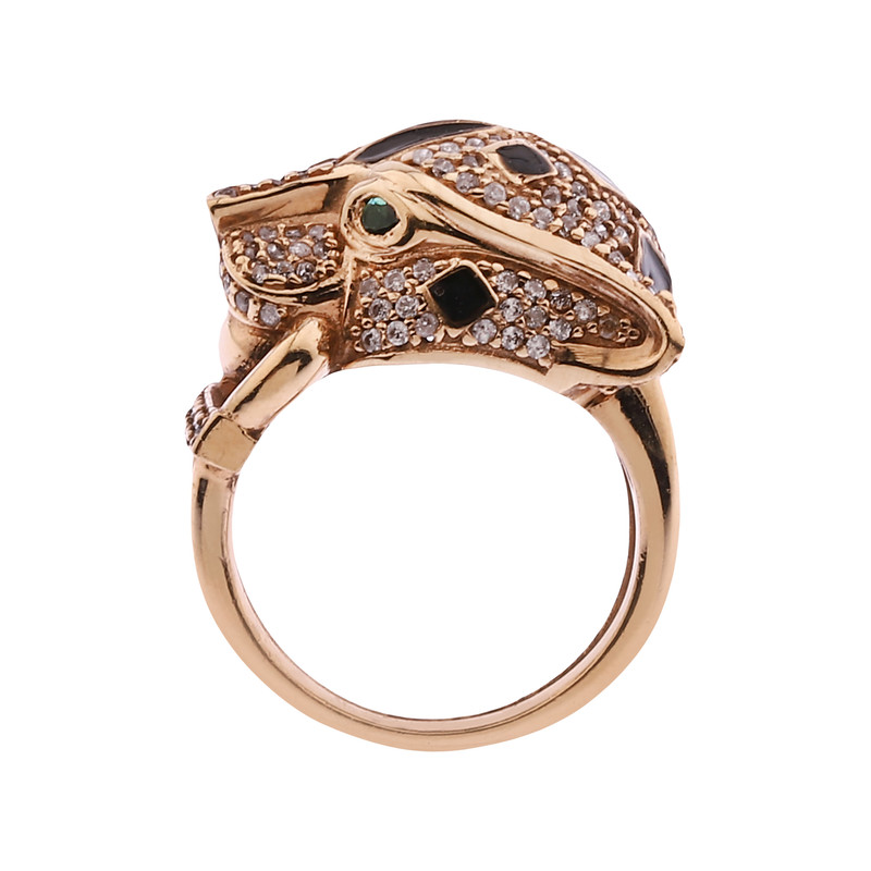 انگشتر طلا 18 عیار زنانه با طرح کارتیه صلاحی گلد مدل 14655 سایز 59