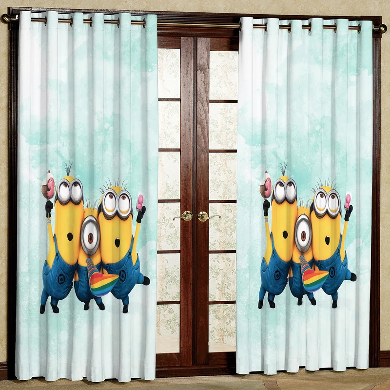 پرده مدل مینیون مخمل پانچی کد 4279 سایز 200x140 سانتی متر