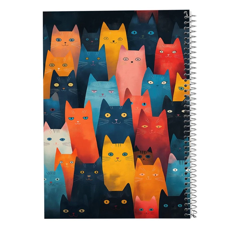 دفتر شطرنجی 50 برگ مدوپد طرح سگ و گربه کد DF17249