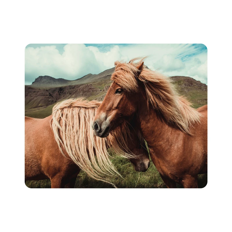 ماوس پد اطلس آبی طرح اسب و منظره مدل T1599