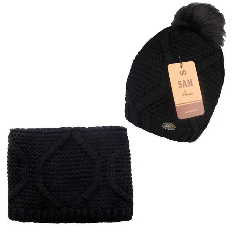 ست کلاه و شال گردن بافتنی سام مدل LX_09 کد 247