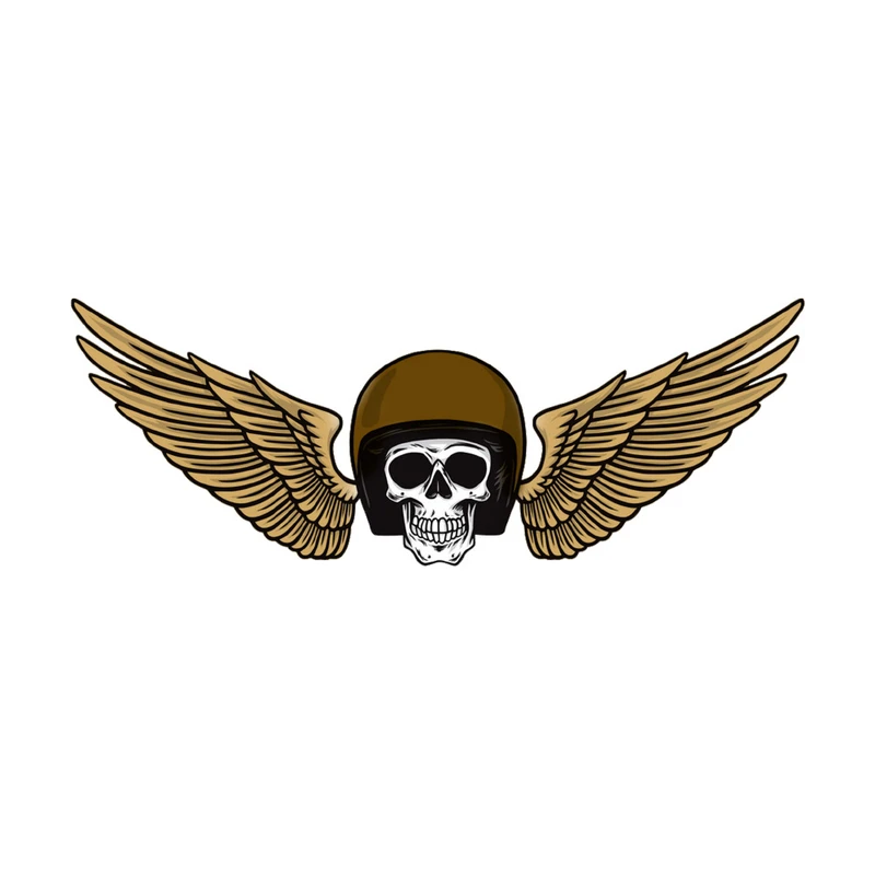 برچسب بدنه خودرو گراسیپا طرح skull wings کد 14