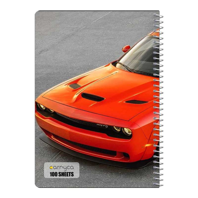 دفتر مشق 100 برگ سیمی کارنیکا طرح دوج چلنجر Dodge Challenger کد 23317